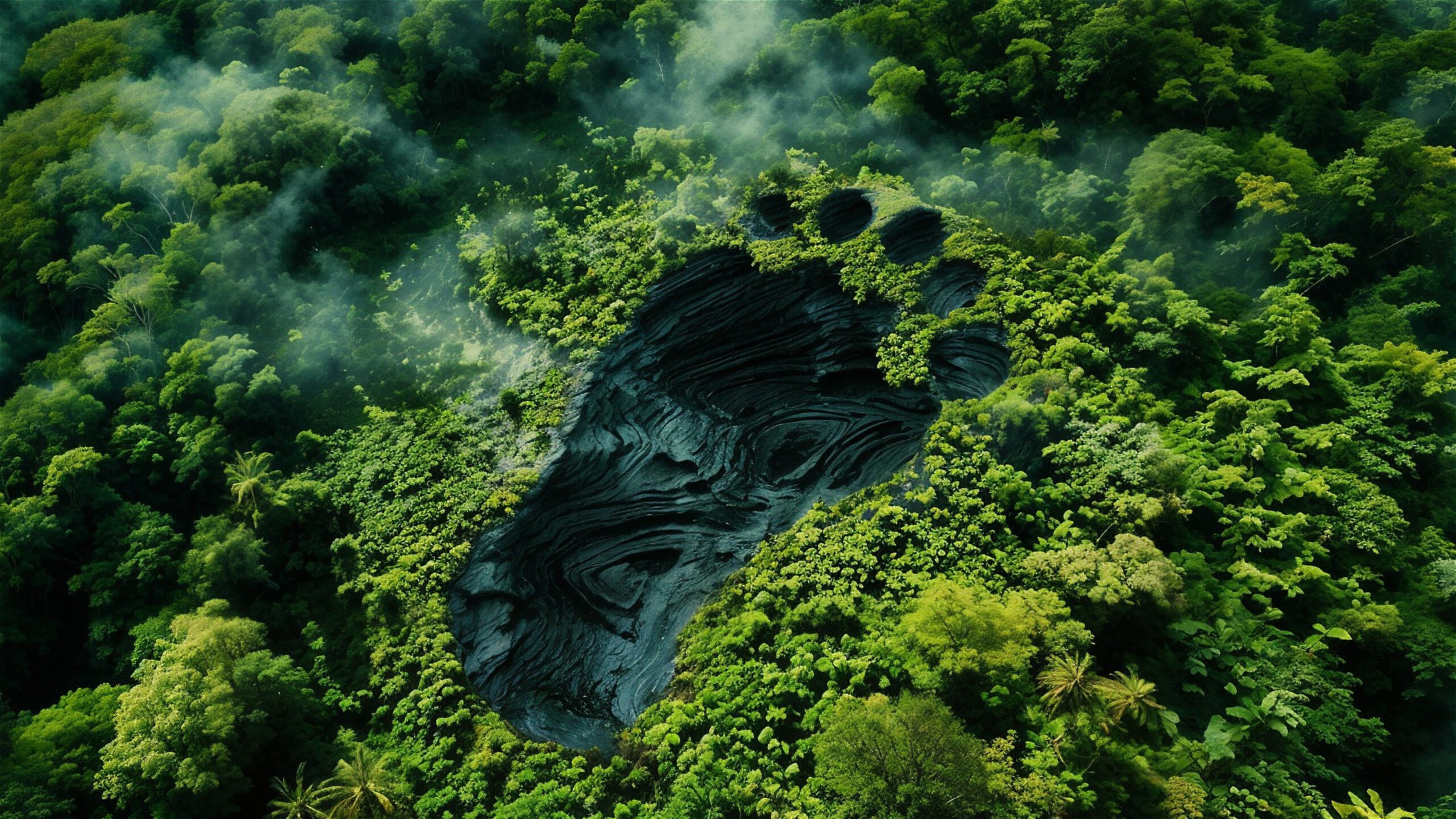 footprint in forrest