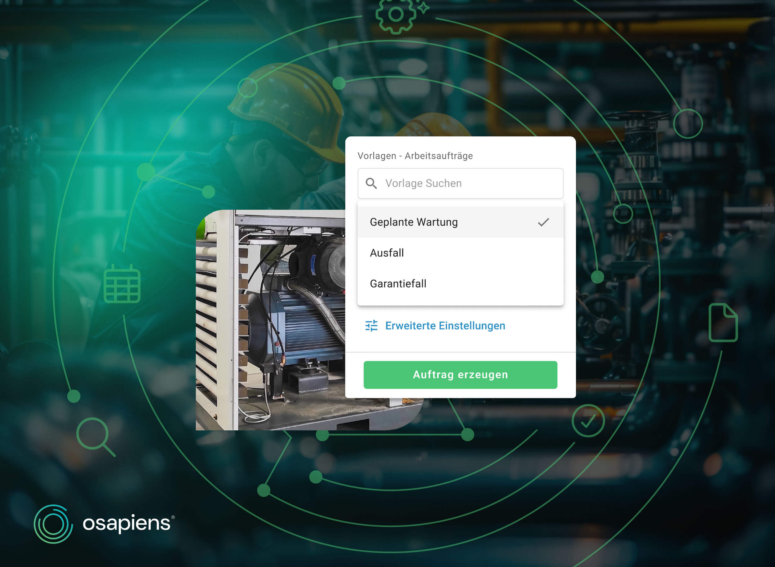 Wartungspläne für Maschinen von osapiens