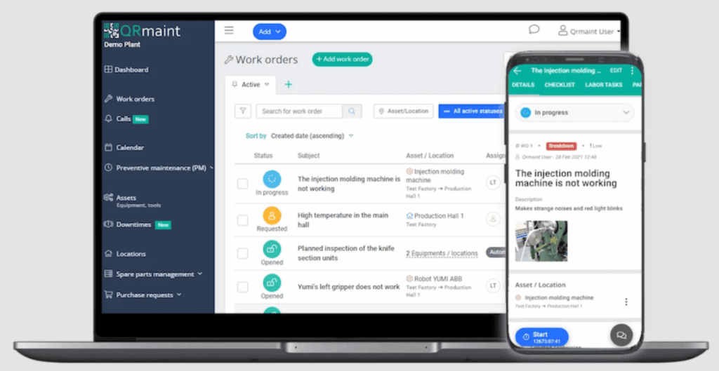 Instandhaltungssoftware QR Maint