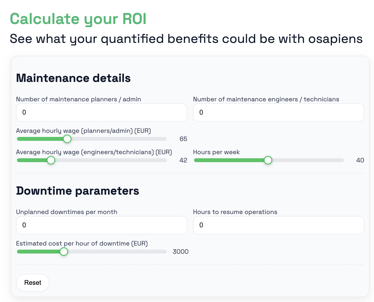 ROI-Rechner von osapiens