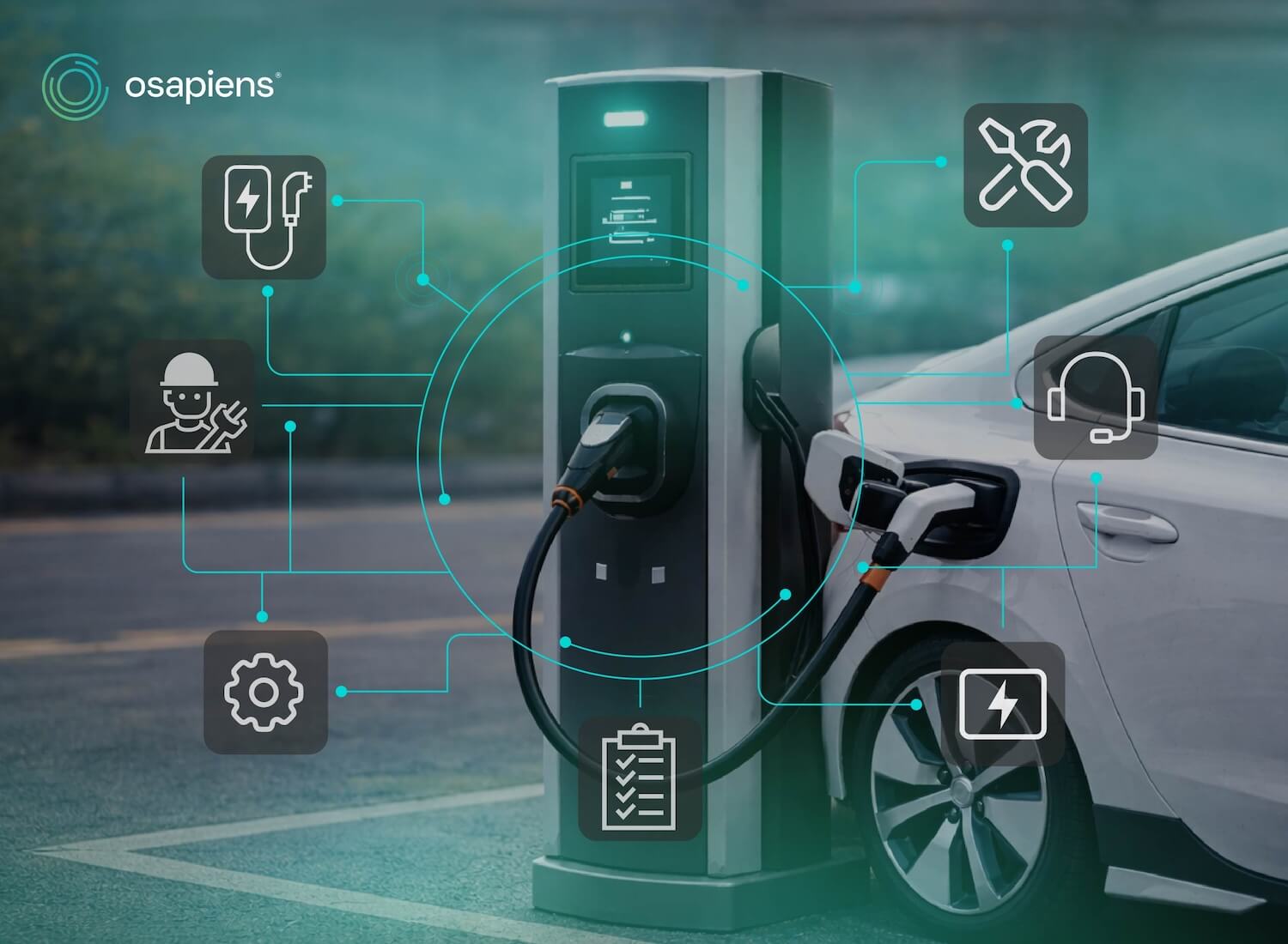 Ladesäulen Wartung mit osapiens HUB for Maintenance