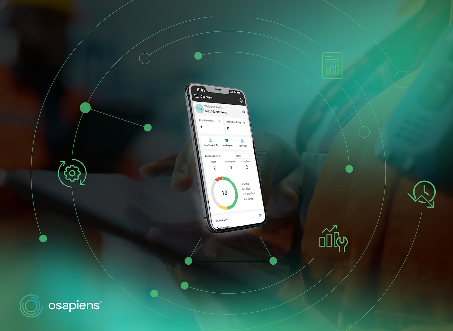 Mobile Instandhaltungssoftware mit osapiens HUB for Maintenance