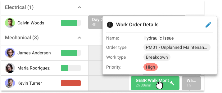 CMMS for Enterprise: Work order details osapiens
