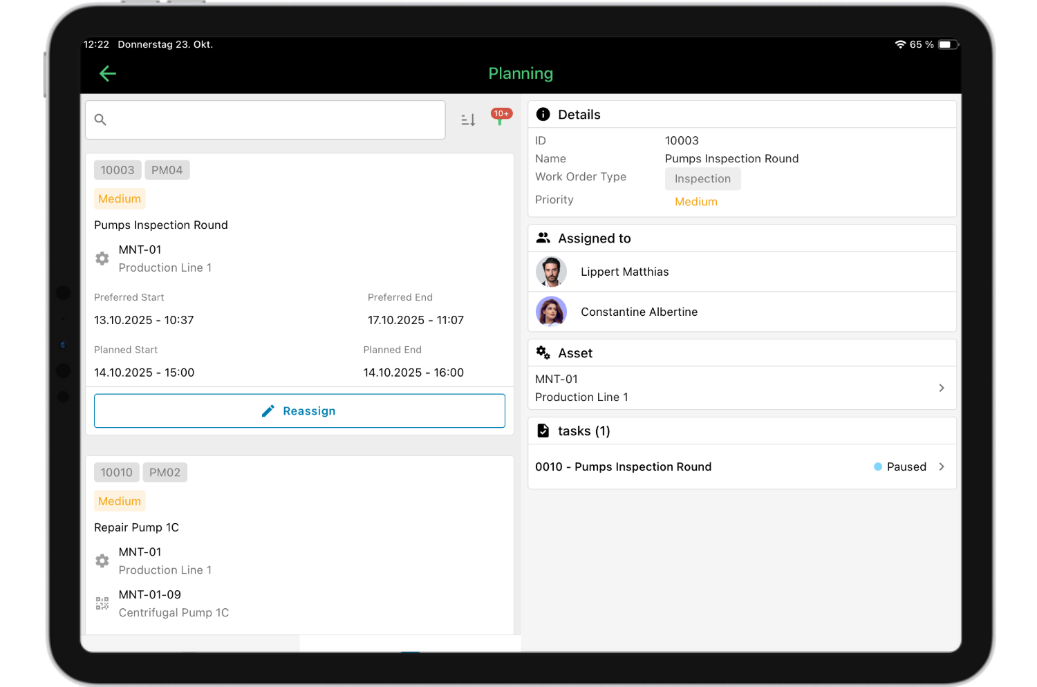 Planning with osapiens HUB for Maintenance