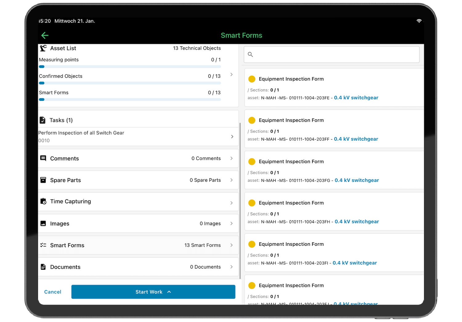 Asset maintenance software: Smart Forms Utilities