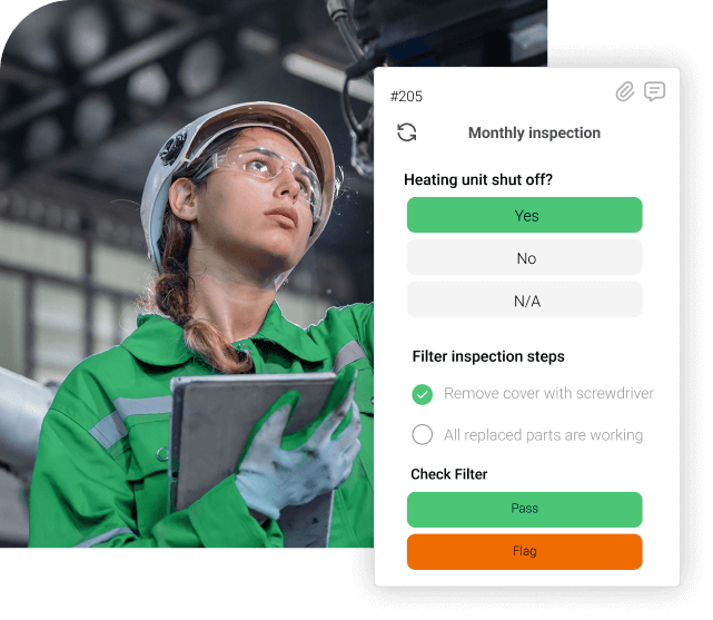 Work Orders Inspection with osapiens HUB for Maintenance