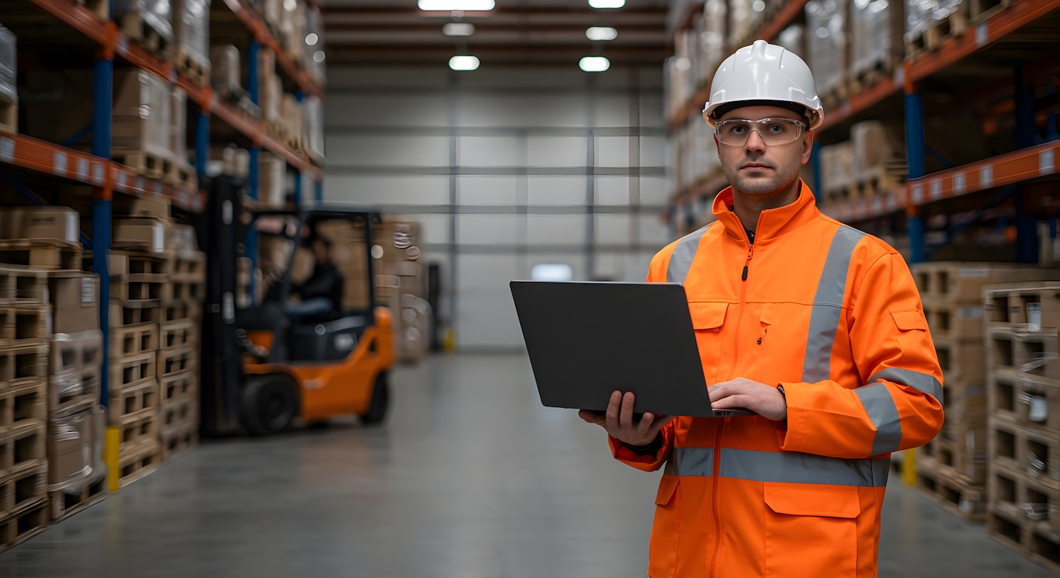 Technician checking a maintenance audit checklist