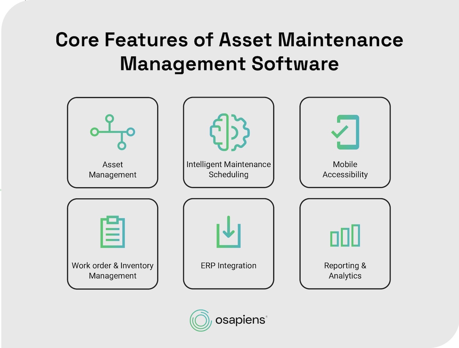 Core features of asset maintenance management software